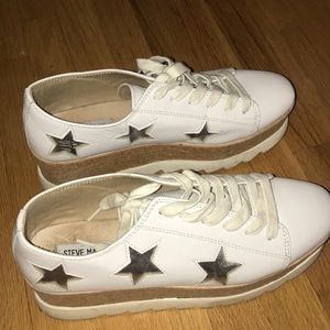 Wedged White Star Sneakers